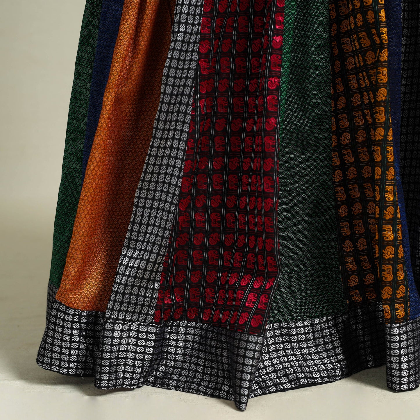 Buy Multicolor Khun Patchwork 24 Kali Cotton Long Skirt