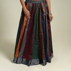 Buy Multicolor Khun Patchwork 24 Kali Cotton Long Skirt