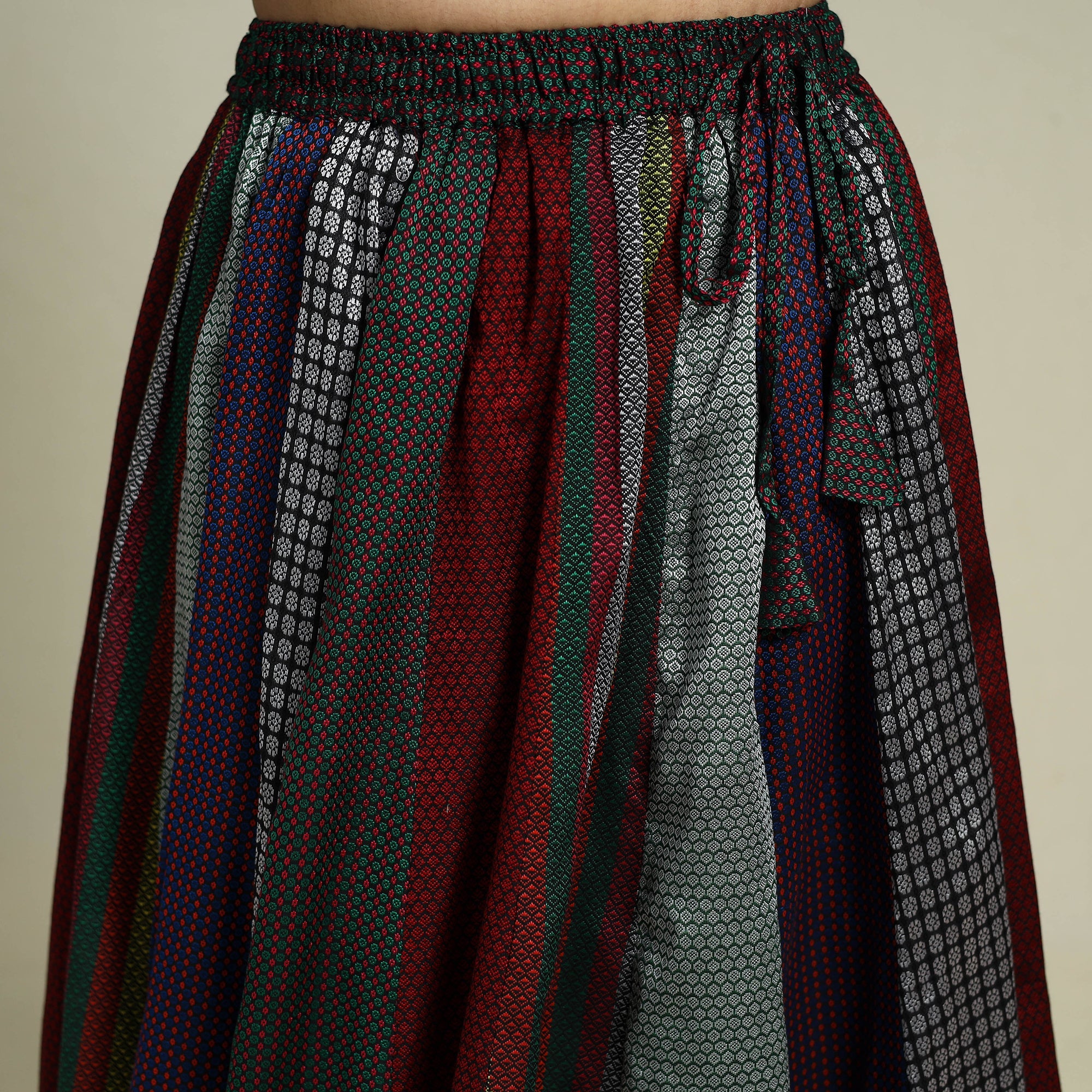 Multicolor - khun patchwork 24 kali cotton long skirt 18