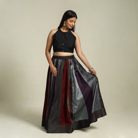 Multicolor - khun patchwork 24 kali cotton long skirt 18