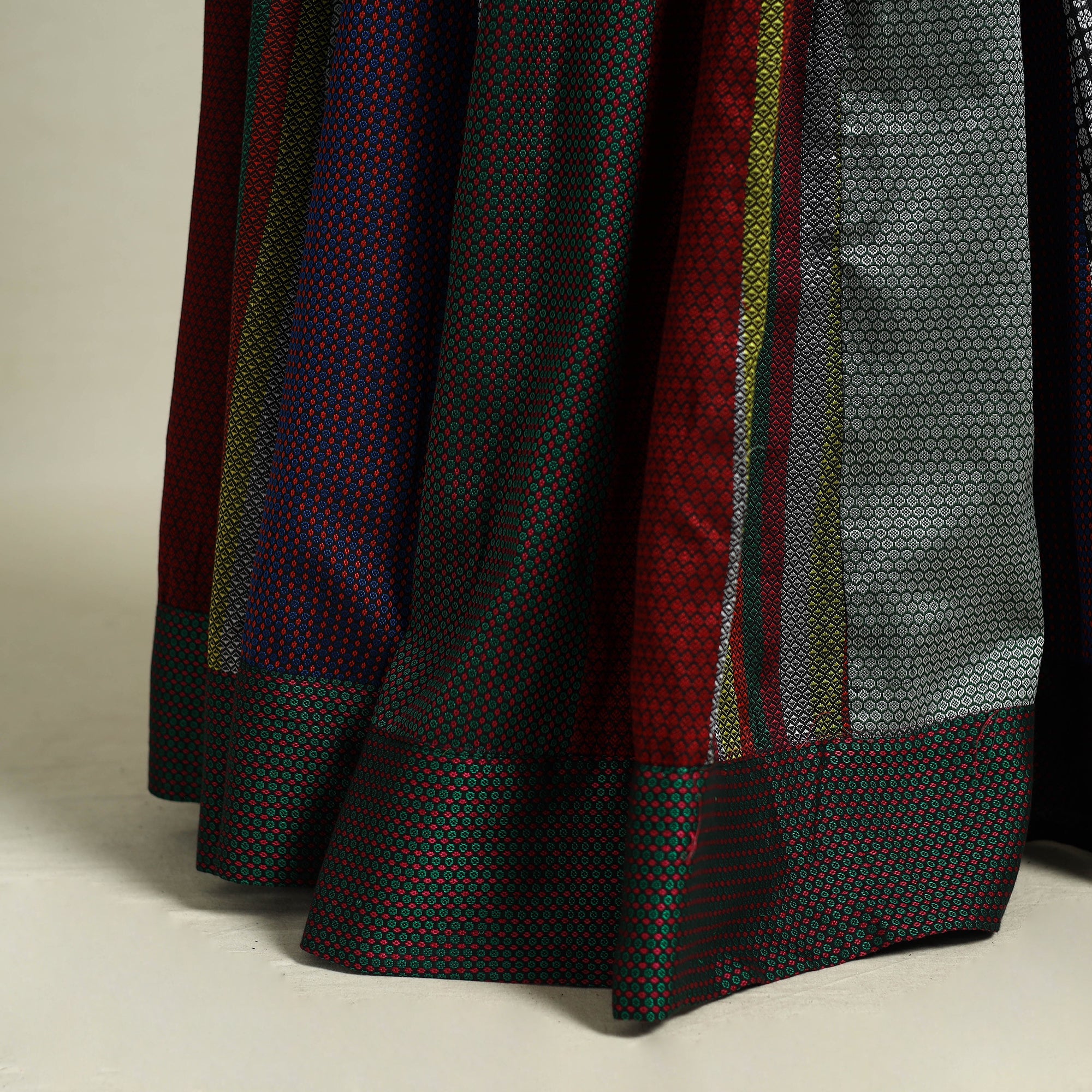 Multicolor - khun patchwork 24 kali cotton long skirt 18