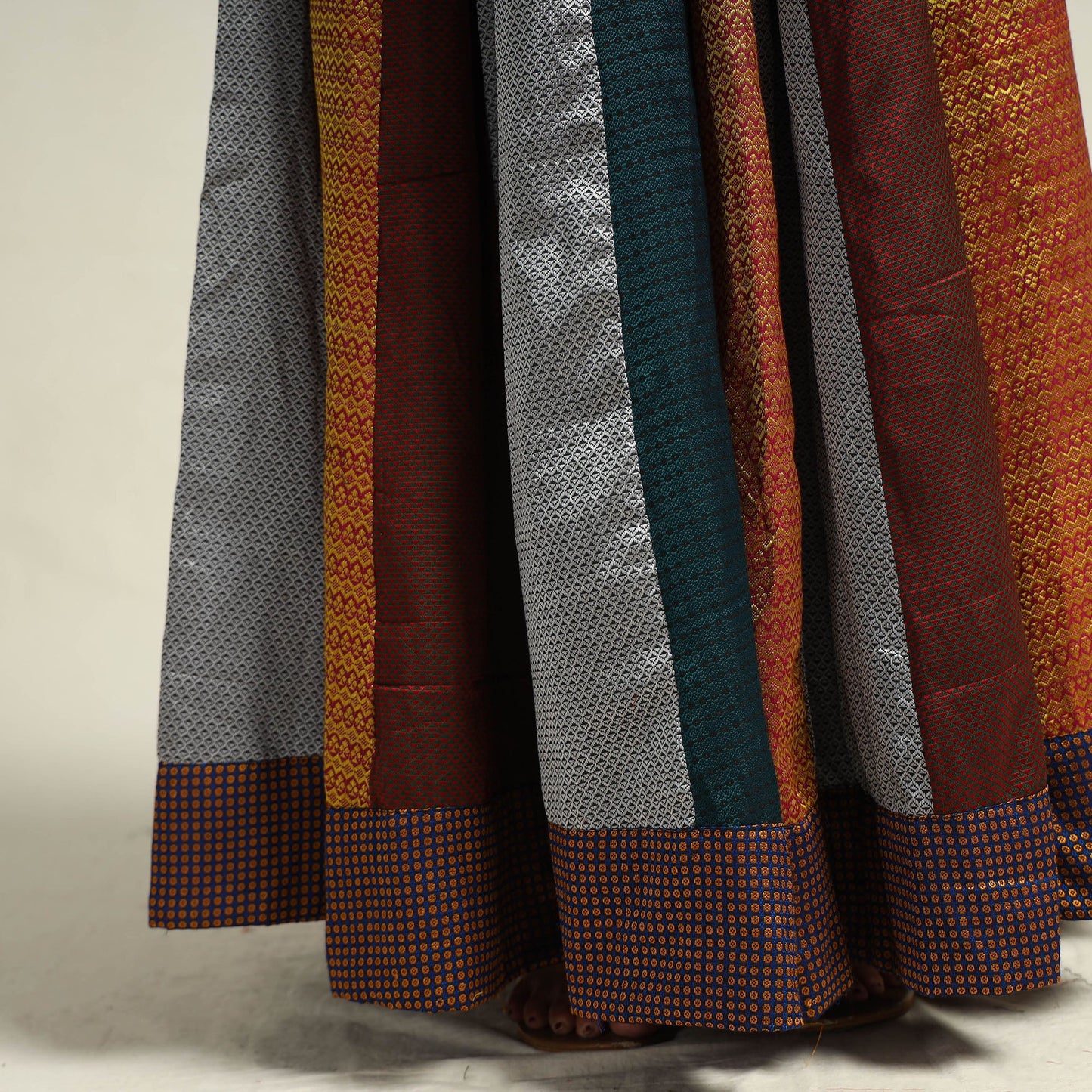 Multicolor - khun patchwork 24 kali cotton long skirt 20