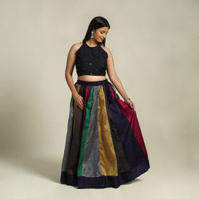 Multicolor - khun patchwork 24 kali cotton long skirt 21