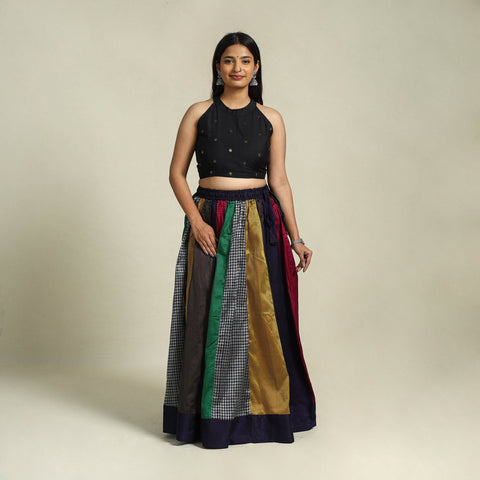 Multicolor - khun patchwork 24 kali cotton long skirt 21