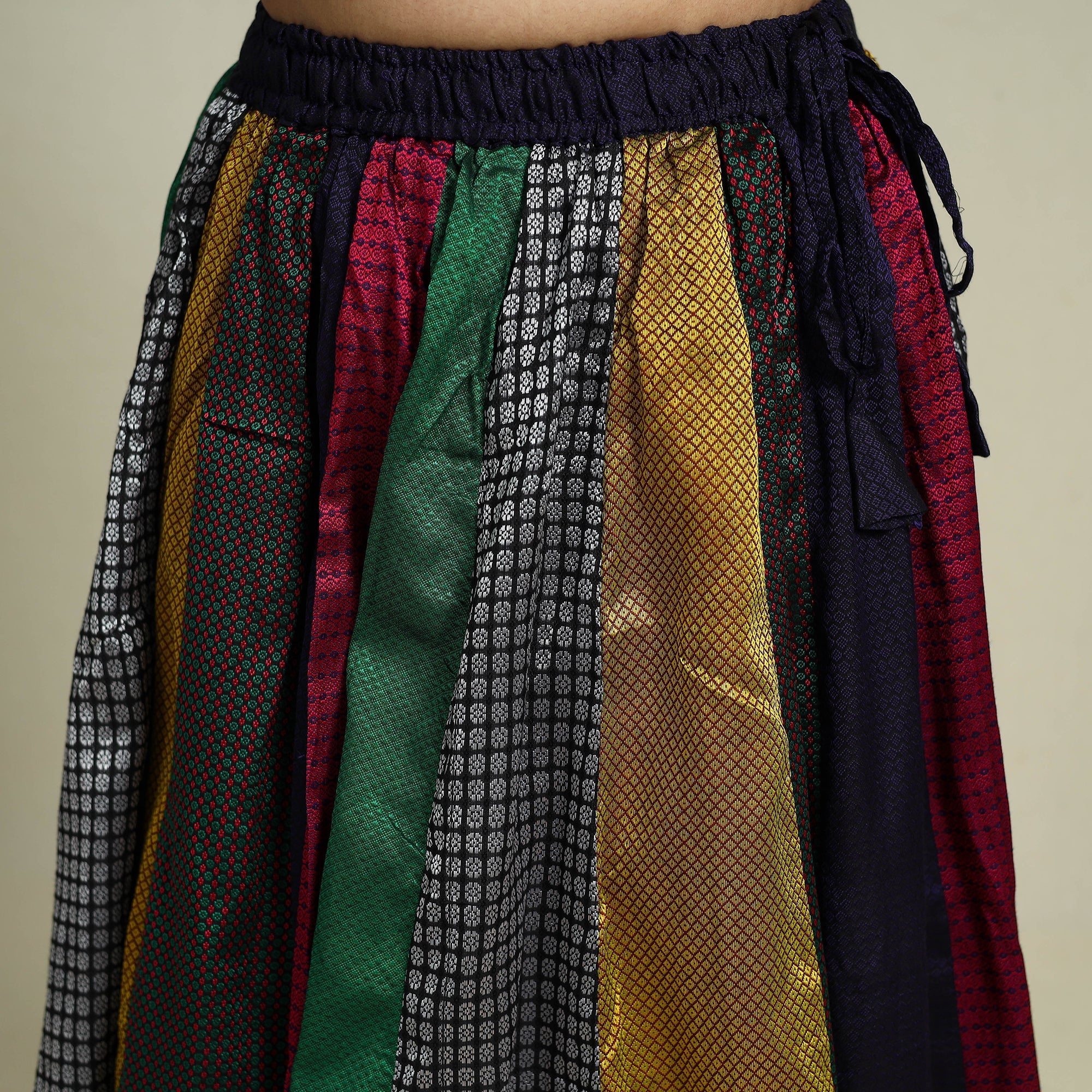 Multicolor - khun patchwork 24 kali cotton long skirt 21