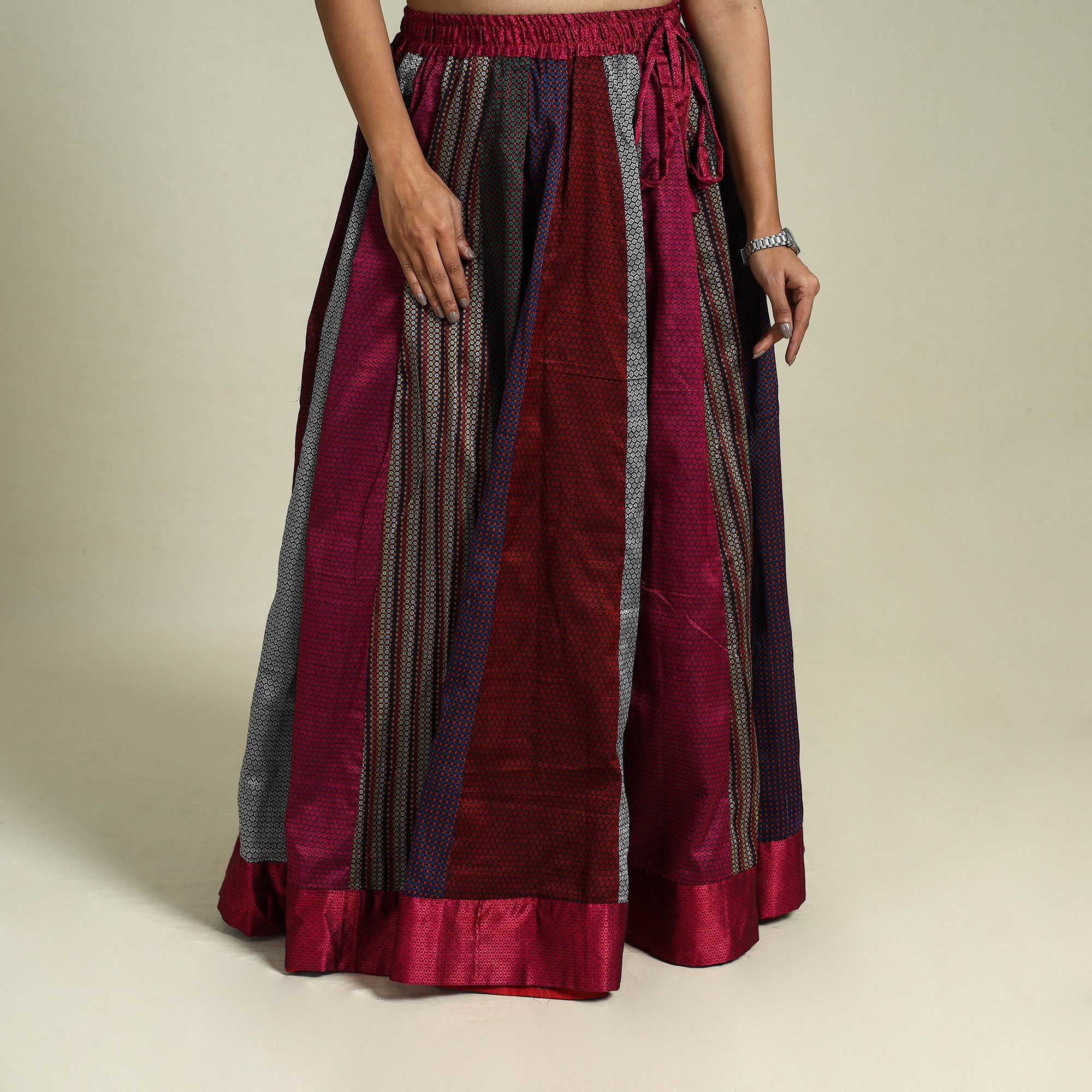 Multicolor - khun patchwork 24 kali cotton long skirt 22