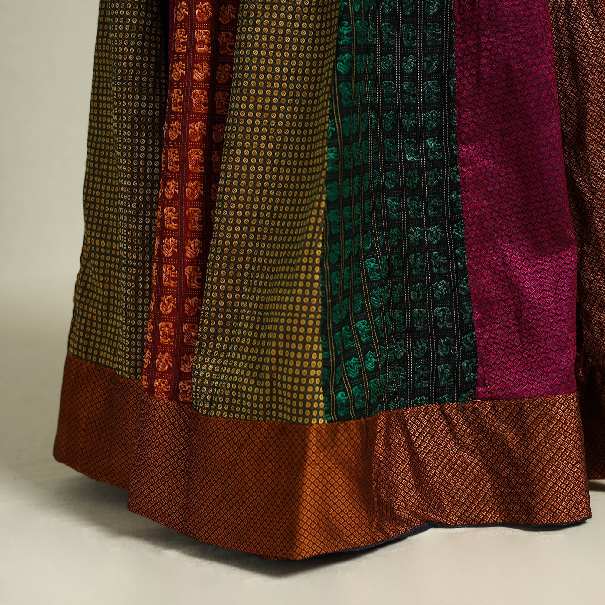 Buy Multicolor Khun Patchwork 24 Kali Cotton Long Skirt