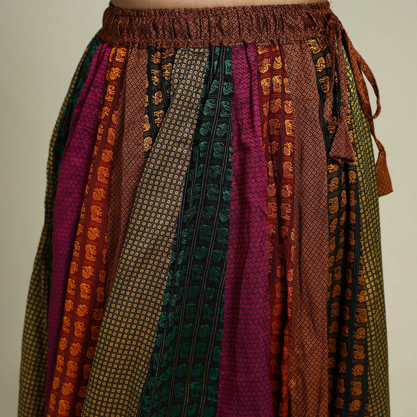 Buy Multicolor Khun Patchwork 24 Kali Cotton Long Skirt