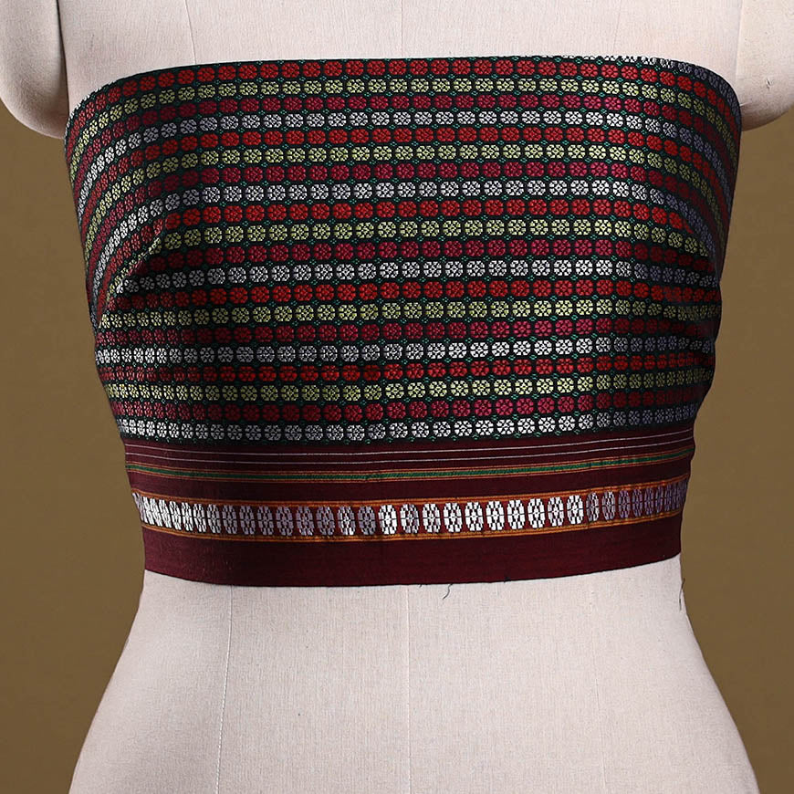 Khun weave cotton blouse piece 19 - handcrafted