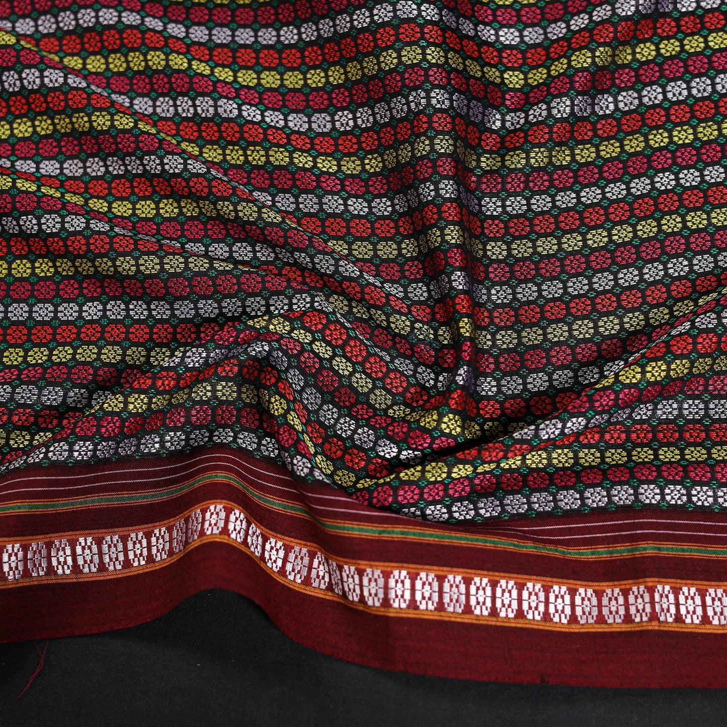 Khun weave cotton blouse piece 19 - handcrafted