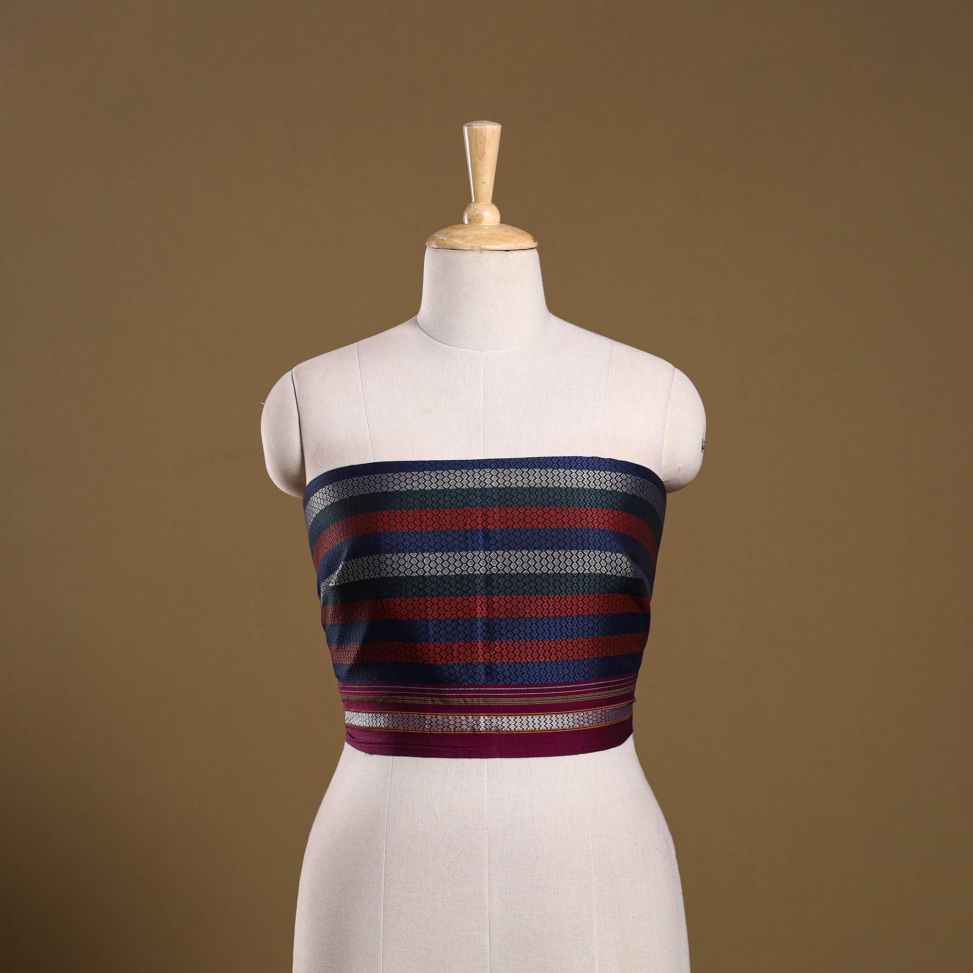 Khun weave cotton blouse piece 34 - handcrafted