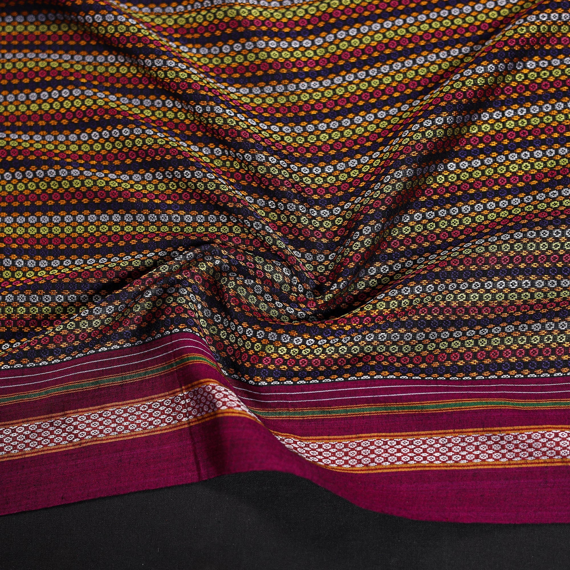 Khun weave cotton blouse piece 35 - handcrafted