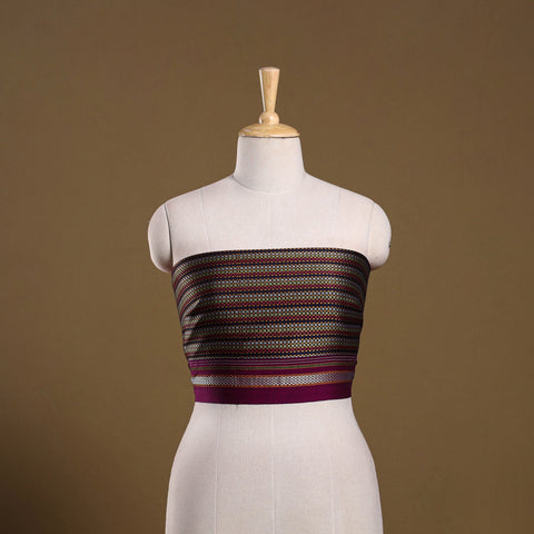 Khun weave cotton blouse piece 35 - handcrafted