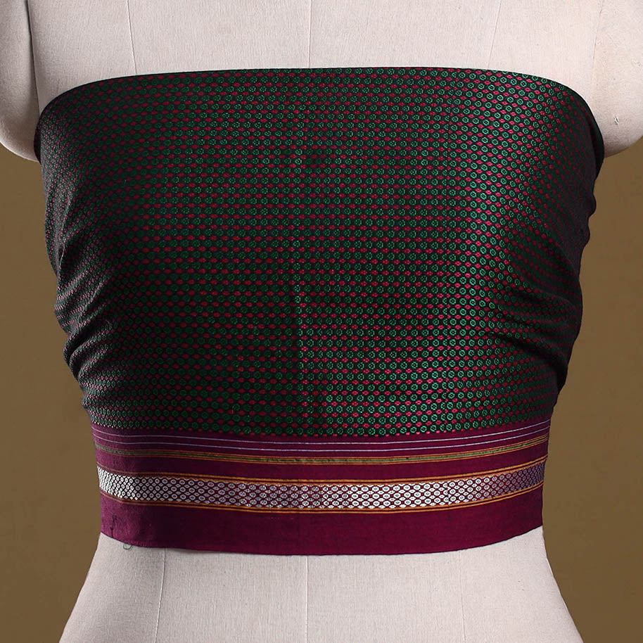 Khun weave cotton blouse piece 42 - handcrafted