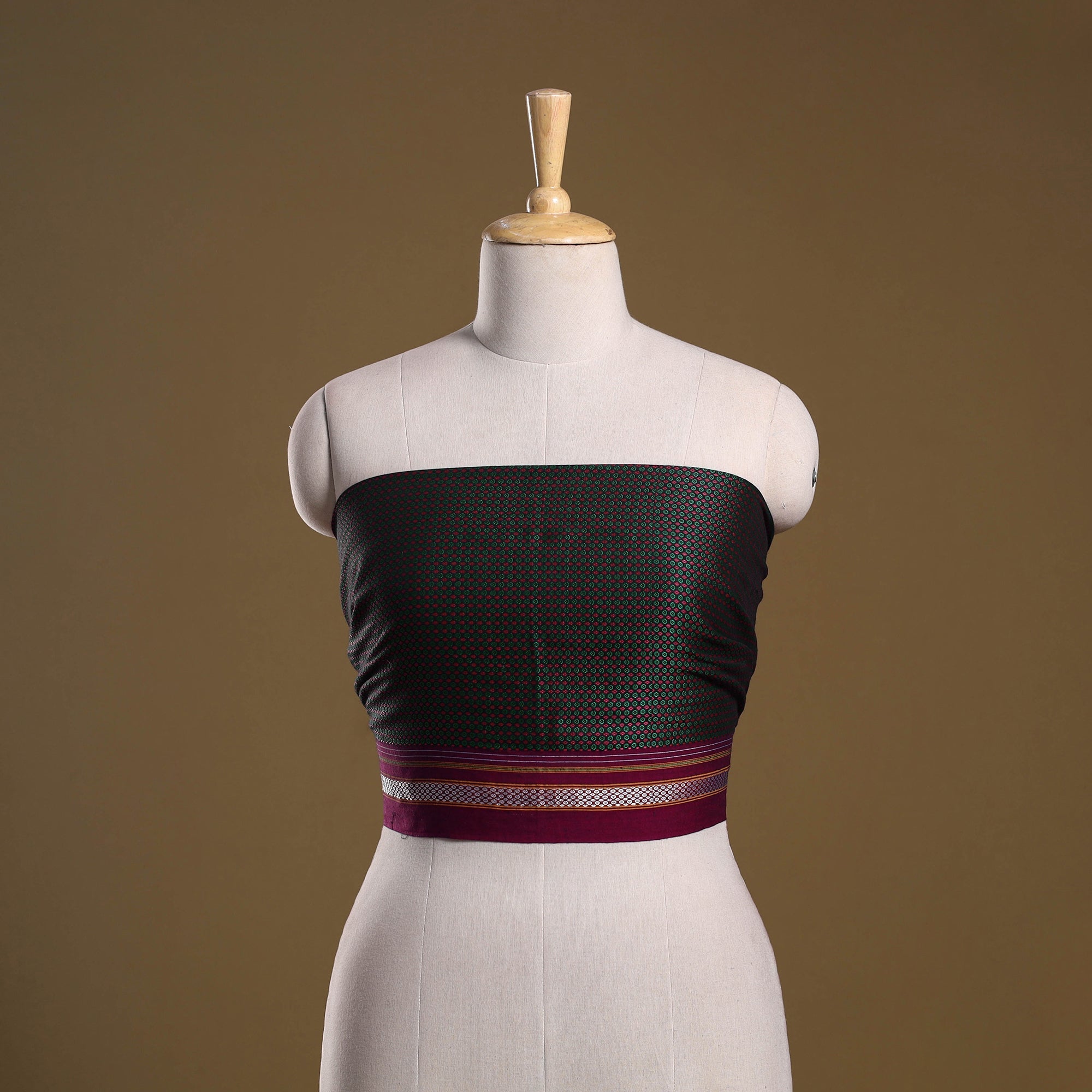 Khun weave cotton blouse piece 42 - handcrafted