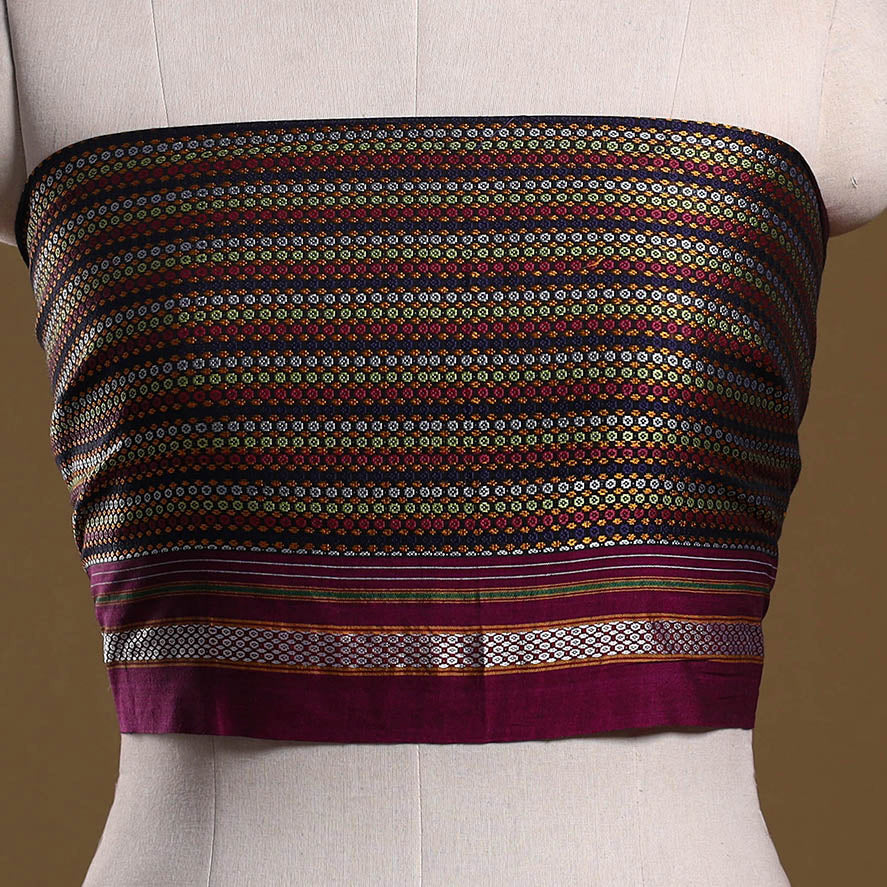 Khun weave cotton blouse piece 57 - handcrafted