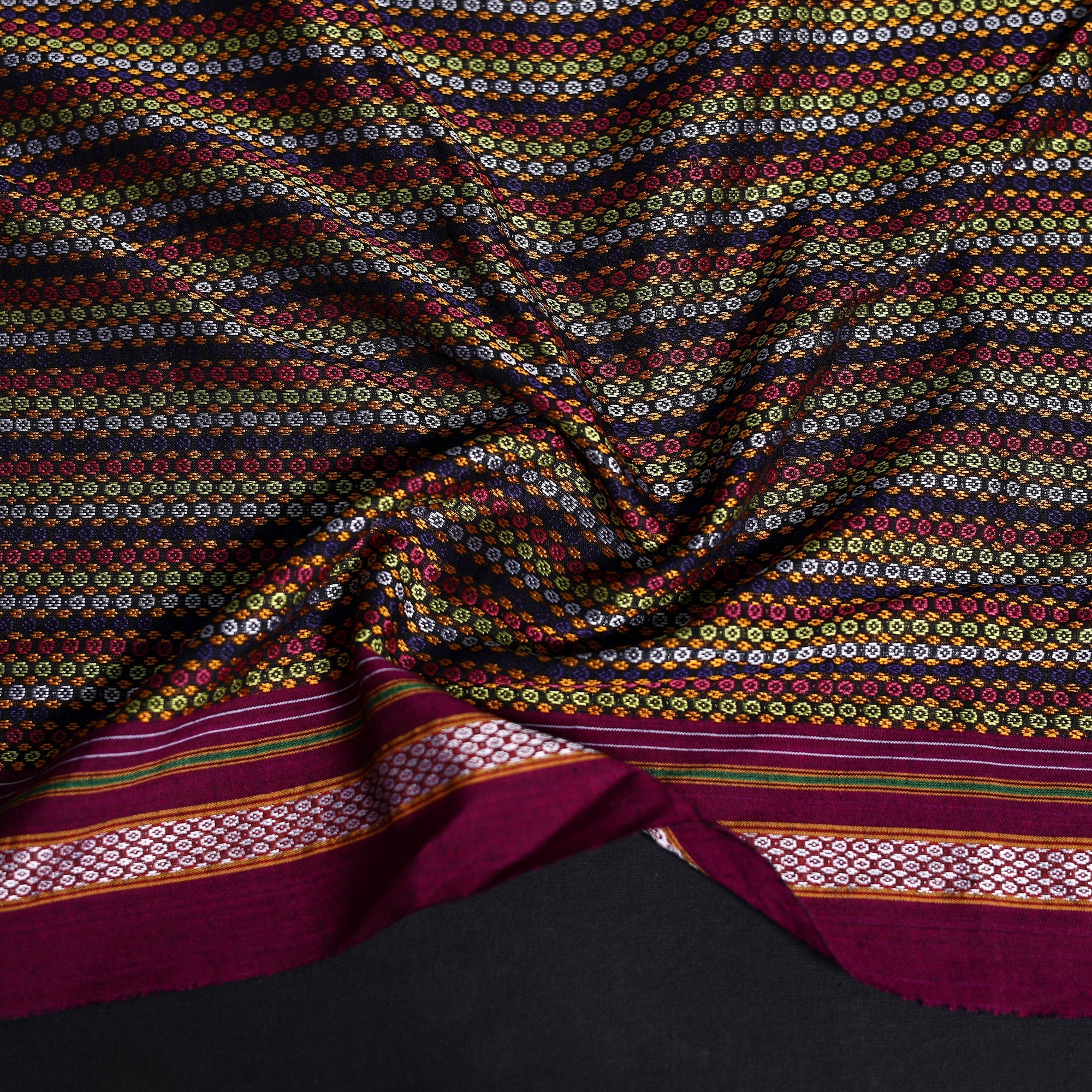 Khun weave cotton blouse piece 57 - handcrafted