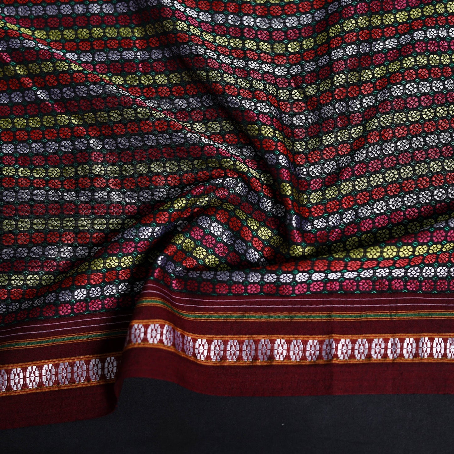 Khun weave cotton blouse piece 76 - handcrafted