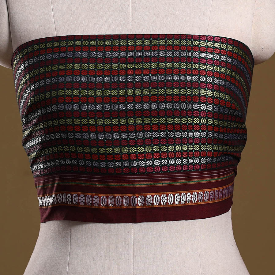 Khun weave cotton blouse piece 76 - handcrafted