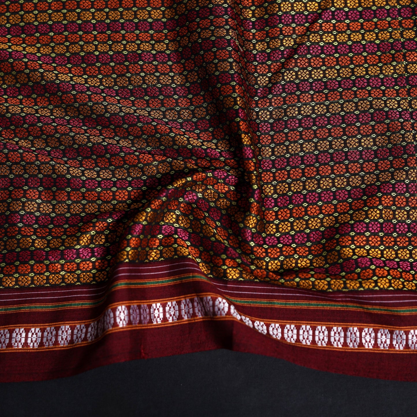 Khun weave cotton blouse piece 77 - handcrafted