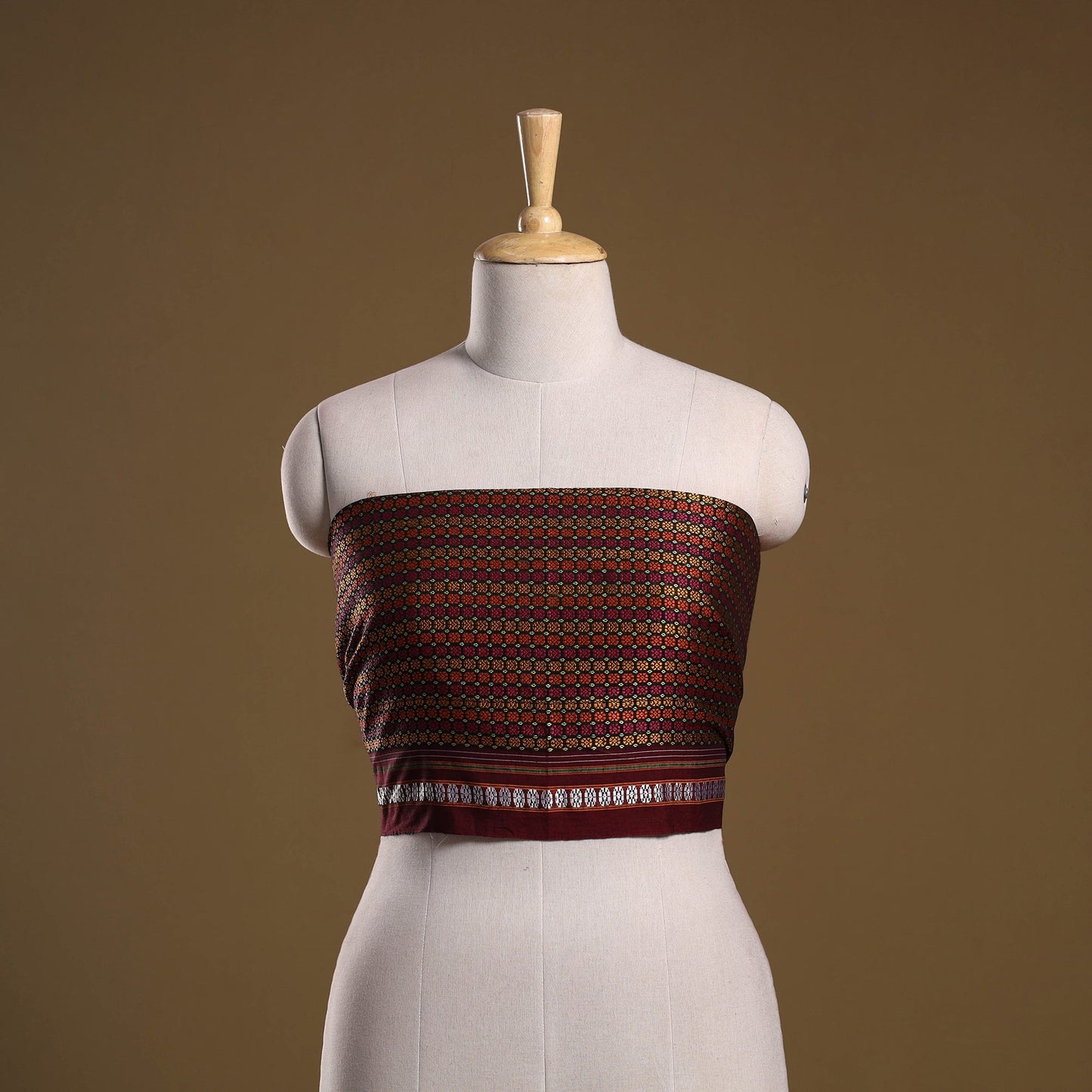 Khun weave cotton blouse piece 77 - handcrafted