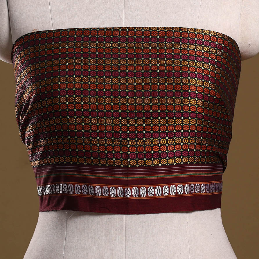 Khun weave cotton blouse piece 77 - handcrafted