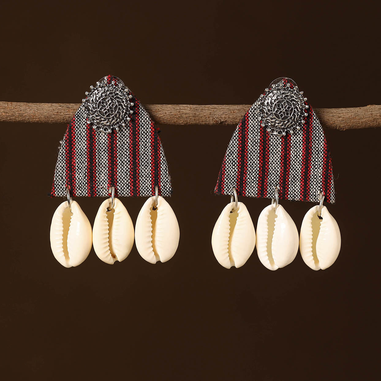  Kiara Fabart Shell Work Earrings 