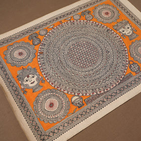 Handpainted madhubani painting by hira devi (22 x 30 in) 04