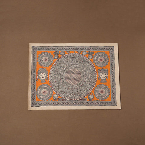 Handpainted madhubani painting by hira devi (22 x 30 in) 04