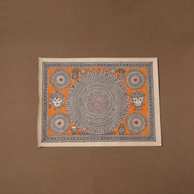 Handpainted madhubani painting by hira devi (22 x 30 in) 04