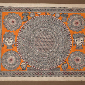 Handpainted madhubani painting by hira devi (22 x 30 in) 04