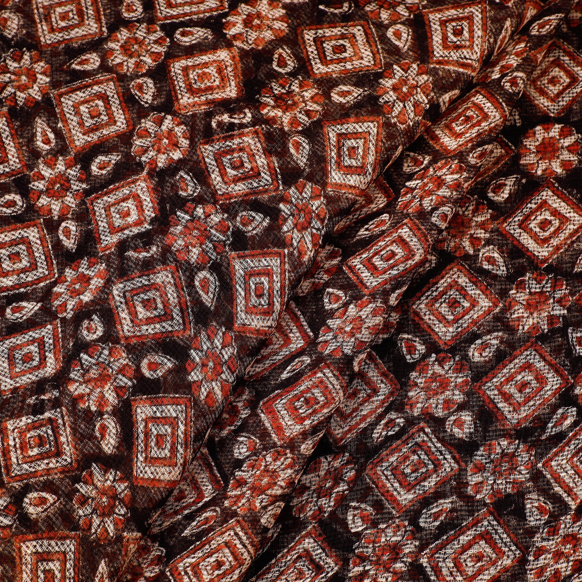 Traditional Bagru Print Fabric from Rajasthan