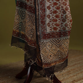 Multicolor - kota doria cotton hand bagru dupatta 15