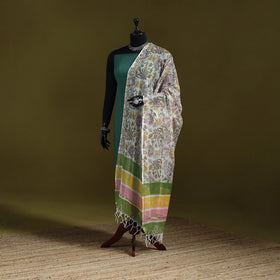 Kota doria cotton hand block print sanganeri floral dupatta
