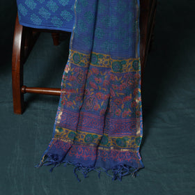 Kota doria cotton hand block sanganeri print 3pc unstitched