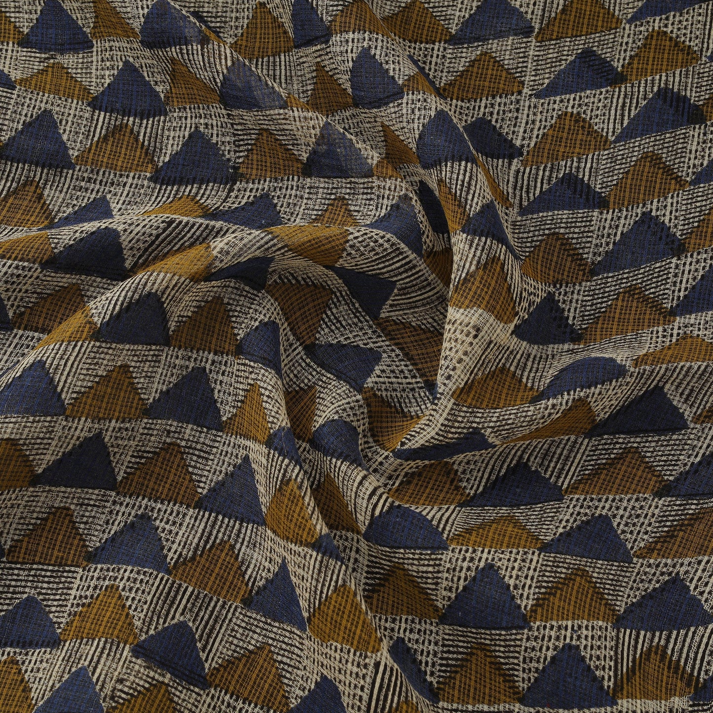 Kota doria cotton natural dyed hand block bagru print