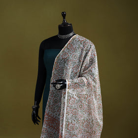 Kota doria silk cotton sanganeri floral dupatta 59