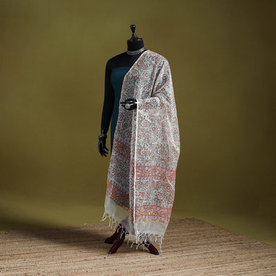 Kota doria silk cotton sanganeri floral dupatta 59