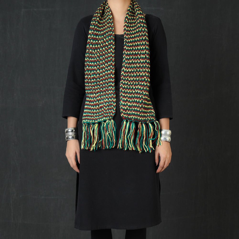  Kumaun Hand Knitted Woolen Muffler (47 in) Online in India 