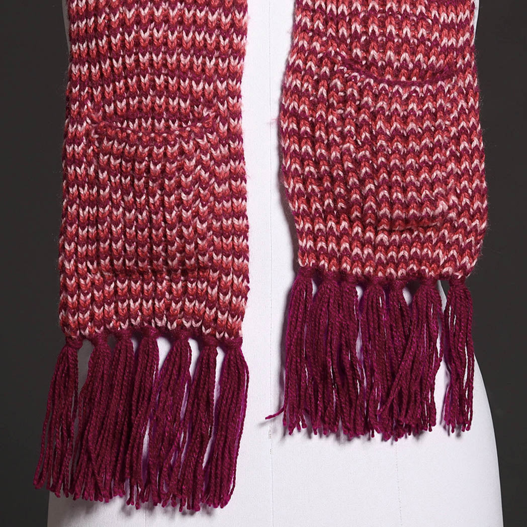  Kumaun Hand Knitted Woolen Muffler with Pockets 