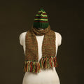 Multicolor - kumaun hand knitted woollen muffler cap 53