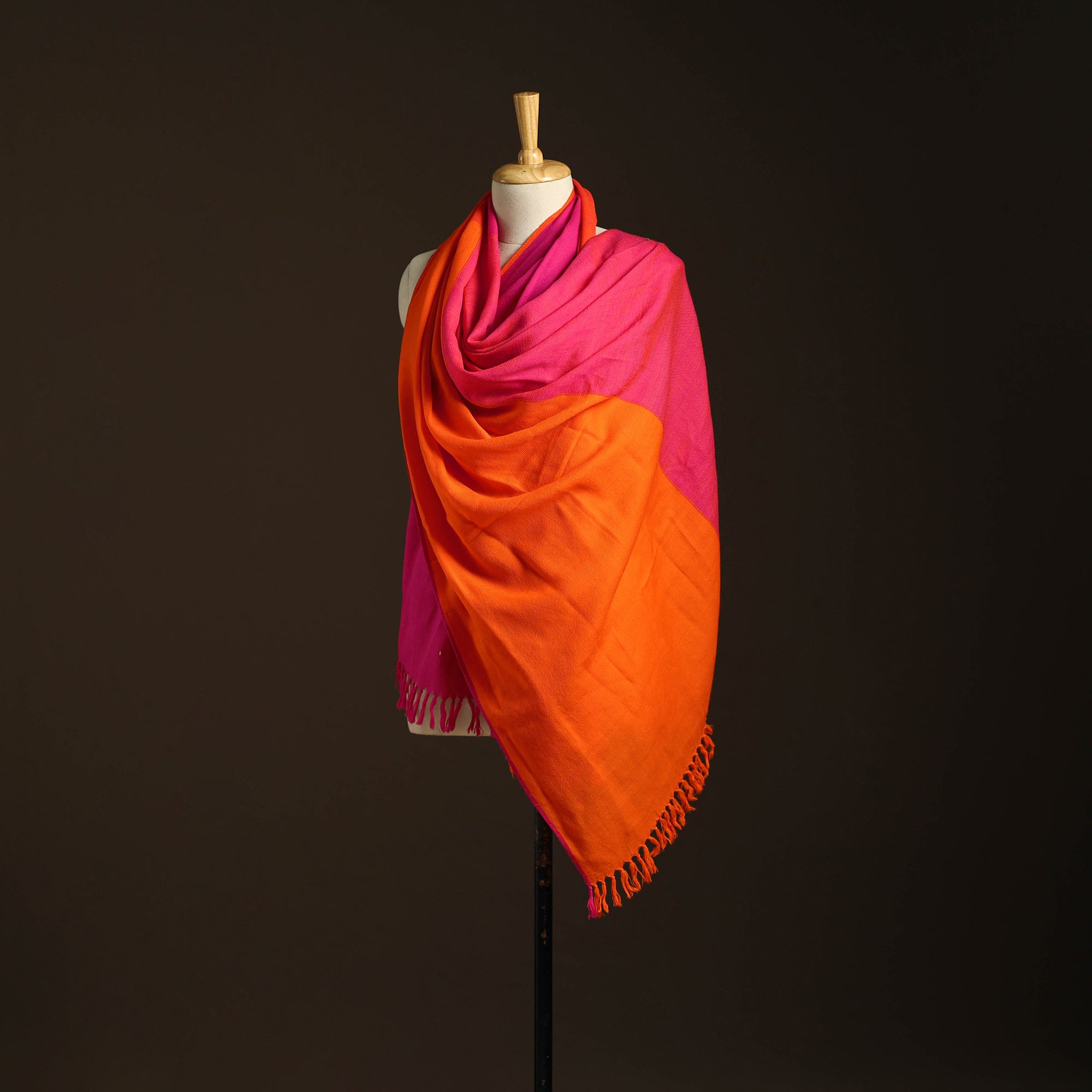 Multicolor - kumaun handwoven merino wool shawl for women