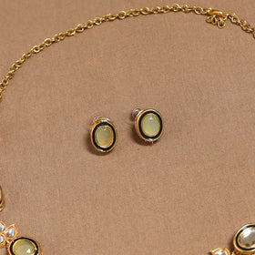 Kundan work necklace set 73 - handcrafted