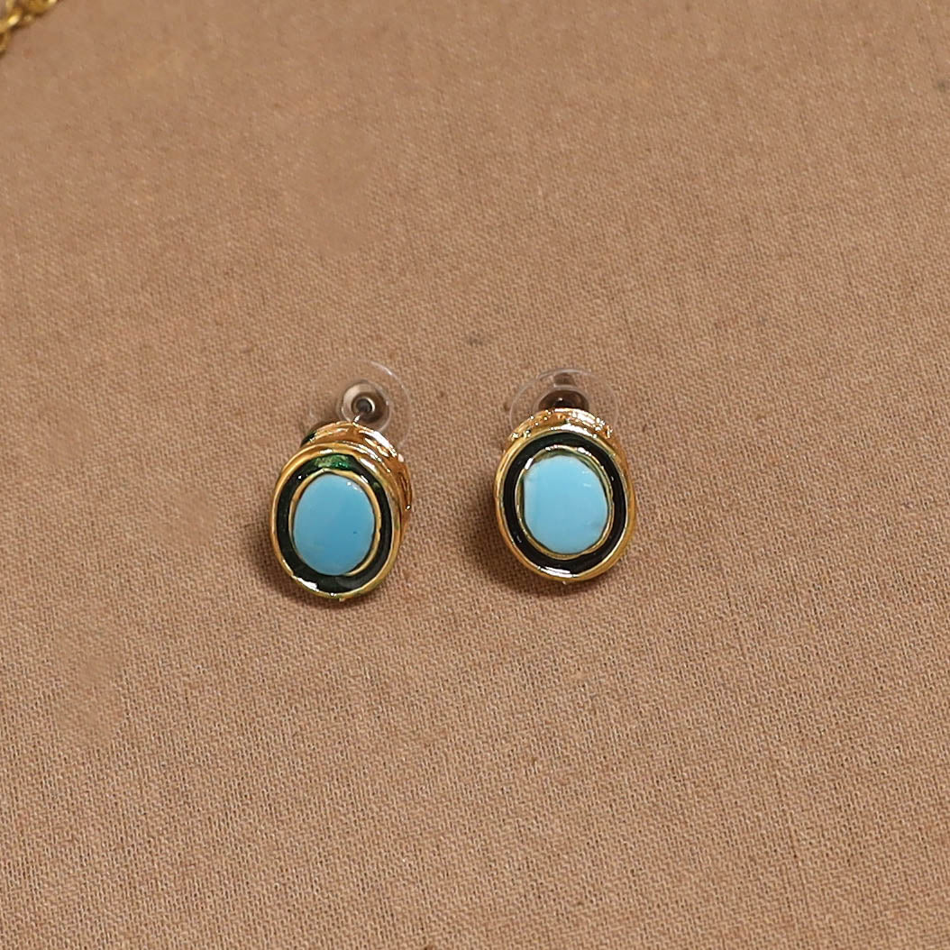 Kundan work necklace set 78 - handcrafted