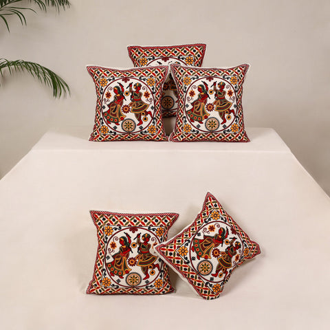 Multicolor - kutch aari hand embroidery cushion cover (set