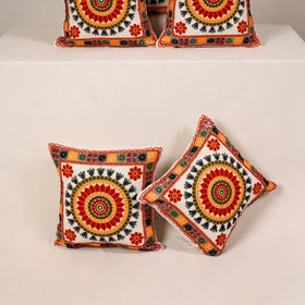 Multicolor - kutch aari hand embroidery cushion cover (set