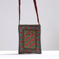 Multicolor Kutch Abhla Hand Embroidery Mashru Silk Sling Bag