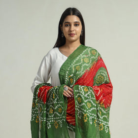  Kutch Bandhani Tie-Dye Mul Cotton Dupatta 51 