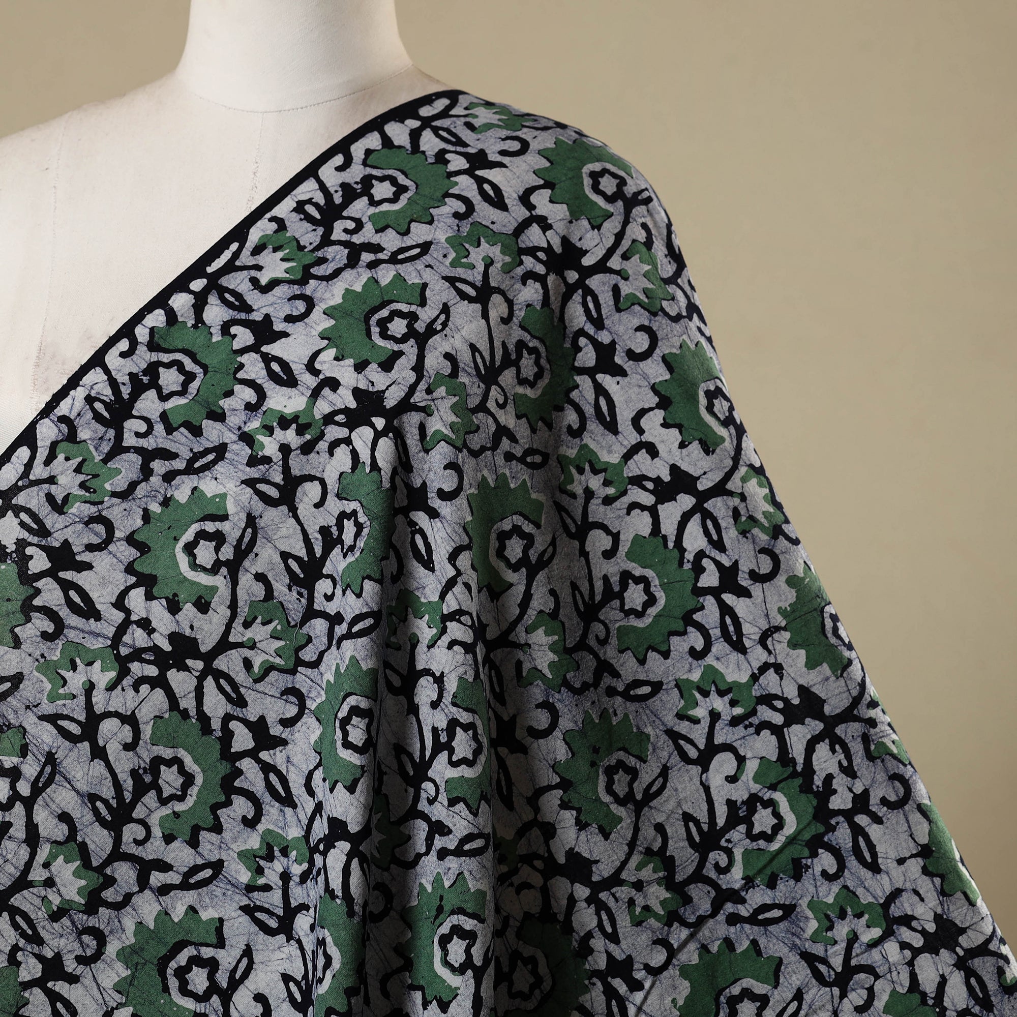 Multicolor - kutch batik cotton fabric 18 - handcrafted