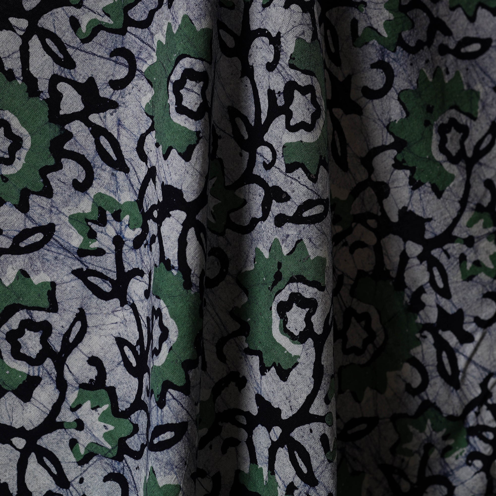 Multicolor - kutch batik cotton fabric 18 - handcrafted